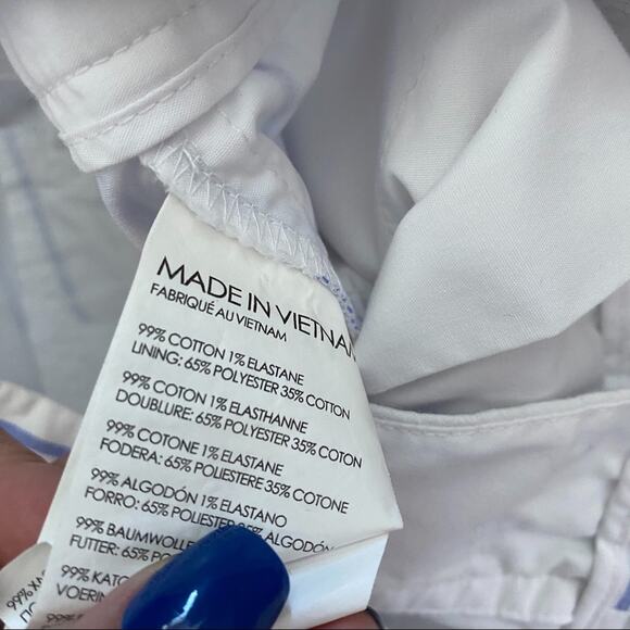 Club Monaco Amber Short Raj Blue Stripe Size 2 - Picture 11 of 14